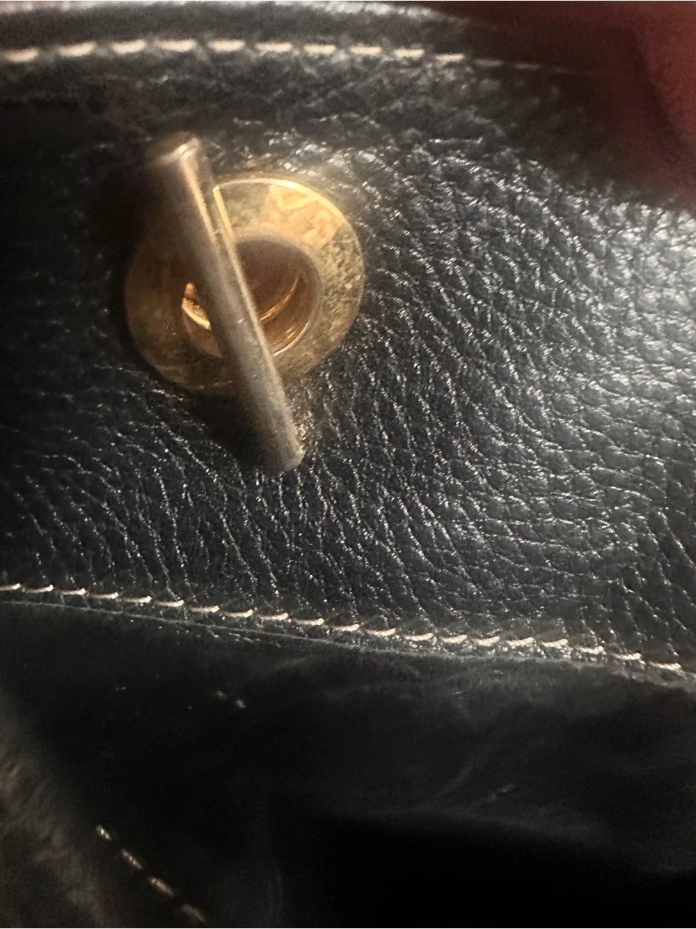 Bally Black and Brown Leather Messenger Tote with Gold Chain
